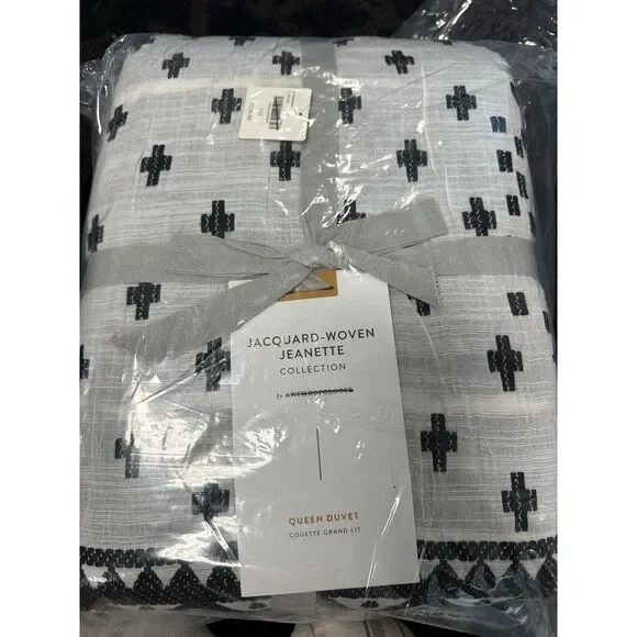 Anthropologie Woven Cass Bed Blanket Size Queen Duvet - Picture 5 of 7